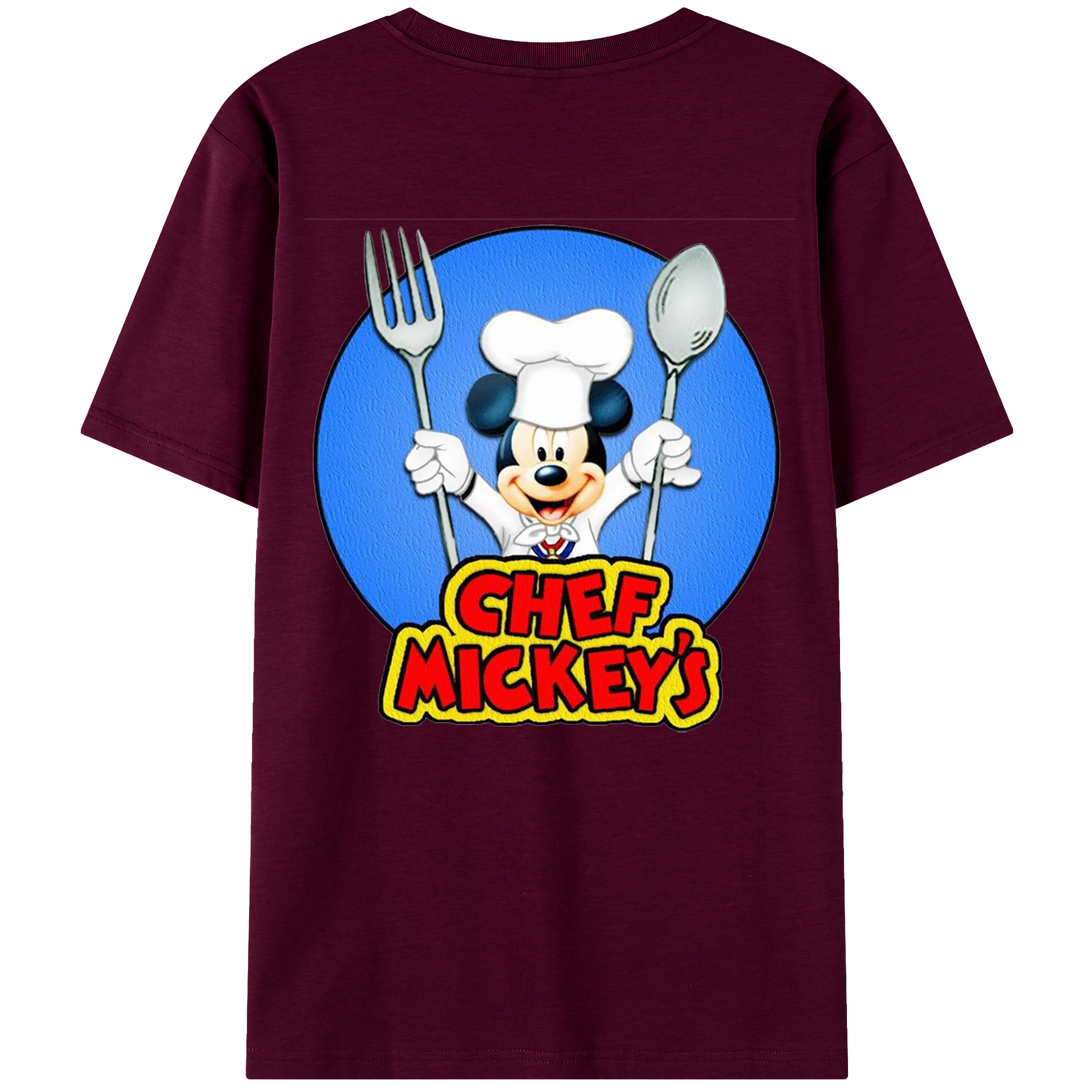 （画像用） ミッキーマウス Mickey Mouse レディース半袖Tシャツ(バックプリント)